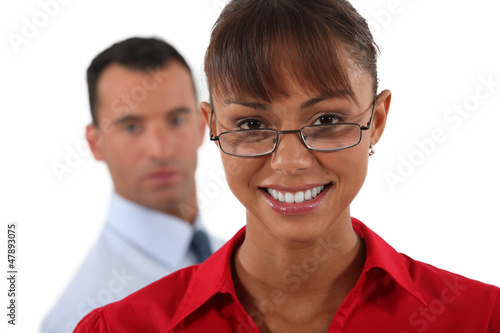 Photo: A couple of businesspeople. A couple of businesspeople.