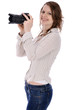 Junge Frau mit Digitalkamera