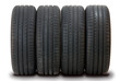 summer tires isolated on white background