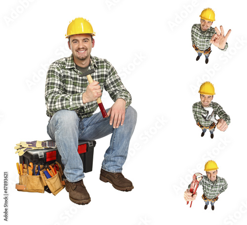 Photo: smiling handyman smiling handyman