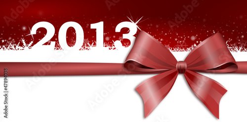 Vector: 2013 Background with bow 2013 Background with bow