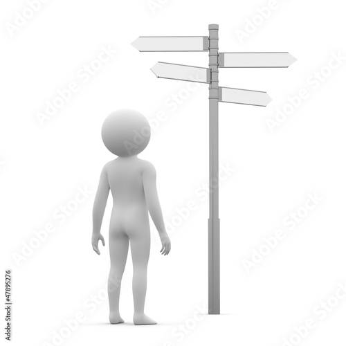 Illustration: 3d human - signboard 3d human - signboard