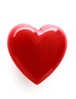A red heart isolated on white background