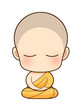 Buddhist Monk cartoon