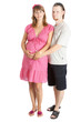 Portrait of a happy young pregnant woman with her husband