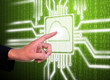Hand pointer circuit of cloud computing Green Screen