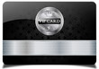 Vector: Black vip card, metallic label Black vip card, metallic label