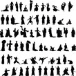 Asian silhouettes set