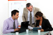 A team of business professionals working together