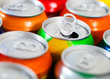 Cans of sweet drinks (or beer)