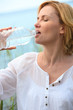 Woman drinking water