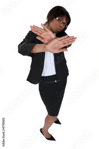 Photo: Businesswoman refusing Businesswoman refusing