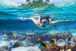 Young Women At Snorkeling In T...