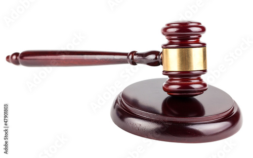 Photo: Brown wooden gavel Brown wooden gavel