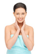 beautiful woman in towel