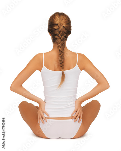 Photo: beautiful woman in cotton undrewear beautiful woman in cotton undrewear