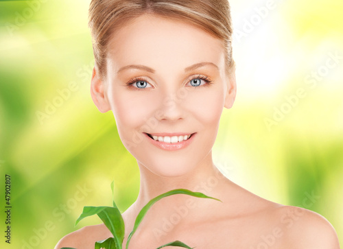 Photo: woman with sprout woman with sprout