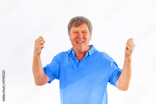 Photo: leisure friendly man greets with his hands leisure friendly man greets with his hands