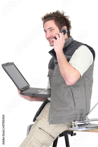 Photo: Tiles drumming up business over the phone Tiles drumming up business over the phone