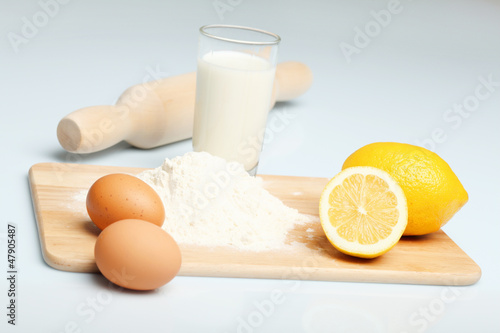 Photo: Different products to make bread Different products to make bread