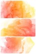 Set of colorful Abstract water color art hand paint background