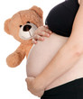 Photo: schwanger Frau mit Teddy schwanger Frau mit Teddy