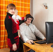 mother and daughter disturbs  father