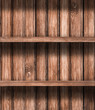Wooden empty shelves background