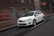 Hybrid car is in motion