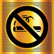 No smoking symbol on a bronze background