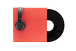 Vinyl Record with Headphones
