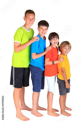 Photo: Happy sister with brothers Happy sister with brothers