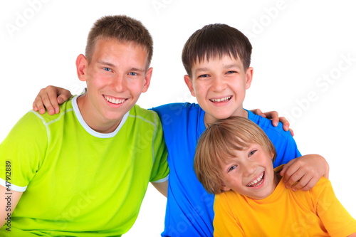 Photo: Happy young brohers Happy young brohers