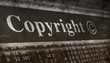 Copyright message concept