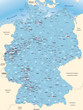 Umgebungskarte von Deutschland mit Postleitzahlen