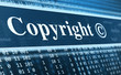 Copyright message concept