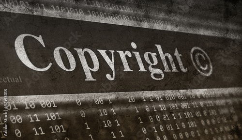 Illustration: Copyright message concept Copyright message concept