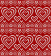 Vector: Valentines day red knitted sweater vector seamless pattern Valentines day red knitted sweater vector seamless pattern