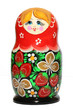 Русская матрешка на белом фоне