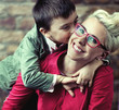 Joyful mother with her son