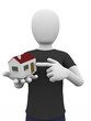 holding a house