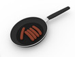 Pan with sausage