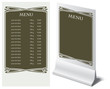 Stand and template for menu