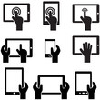 Icon set tablets and gadgets with touch screen
