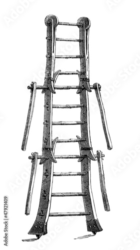 Illustration: Military Ladder - Echelle - Leiter - 17th century Military Ladder - Echelle - Leiter - 17th century