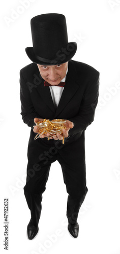 Photo: Greedy rich man Greedy rich man