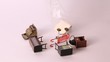 Furniture for dolls: TV, phone, player, carriage school board