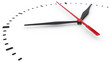 The clock and timestamp without numbers
