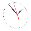 The clock and timestamp without numbers