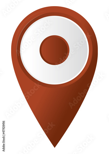 Illustration: round 3D map pointer round 3D map pointer